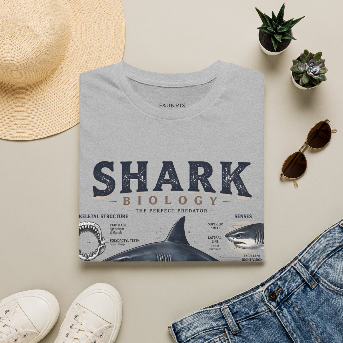 Shark Biology T-Shirt — Vintage Anatomy Graphic Tee