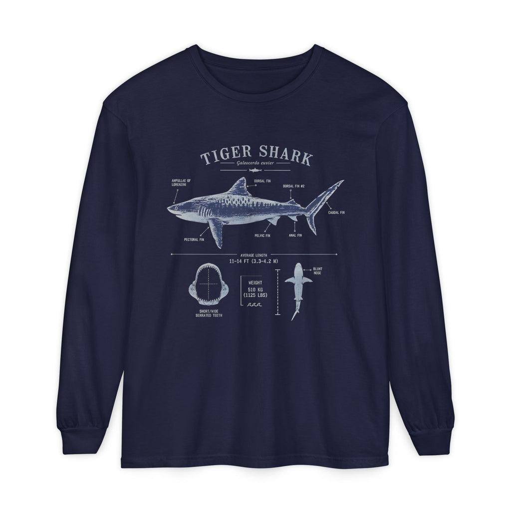 Tiger Shark Anatomy Long Sleeve T-Shirt