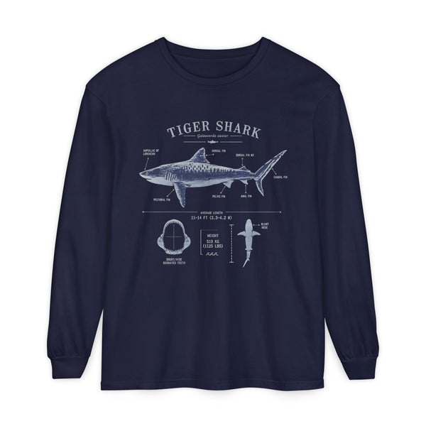 Tiger Shark Anatomy Long Sleeve T-Shirt