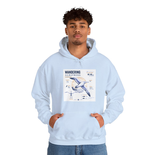 Wandering Albatross Hoodie — Illustrated Sea Bird Anatomy Pullover