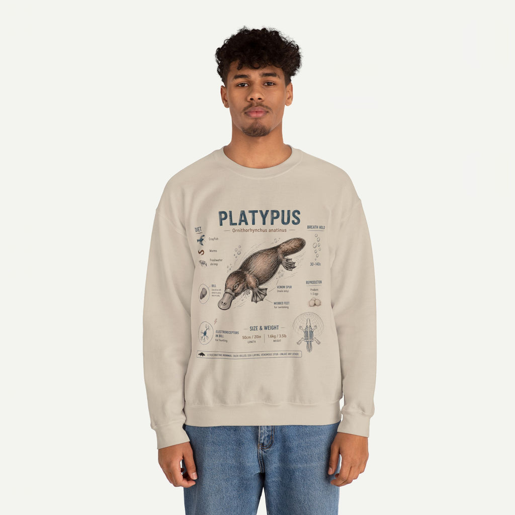 Platypus Anatomy Sweatshirt — Vintage Scientific Illustration
