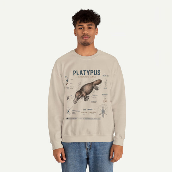 Platypus Anatomy Sweatshirt — Vintage Scientific Illustration