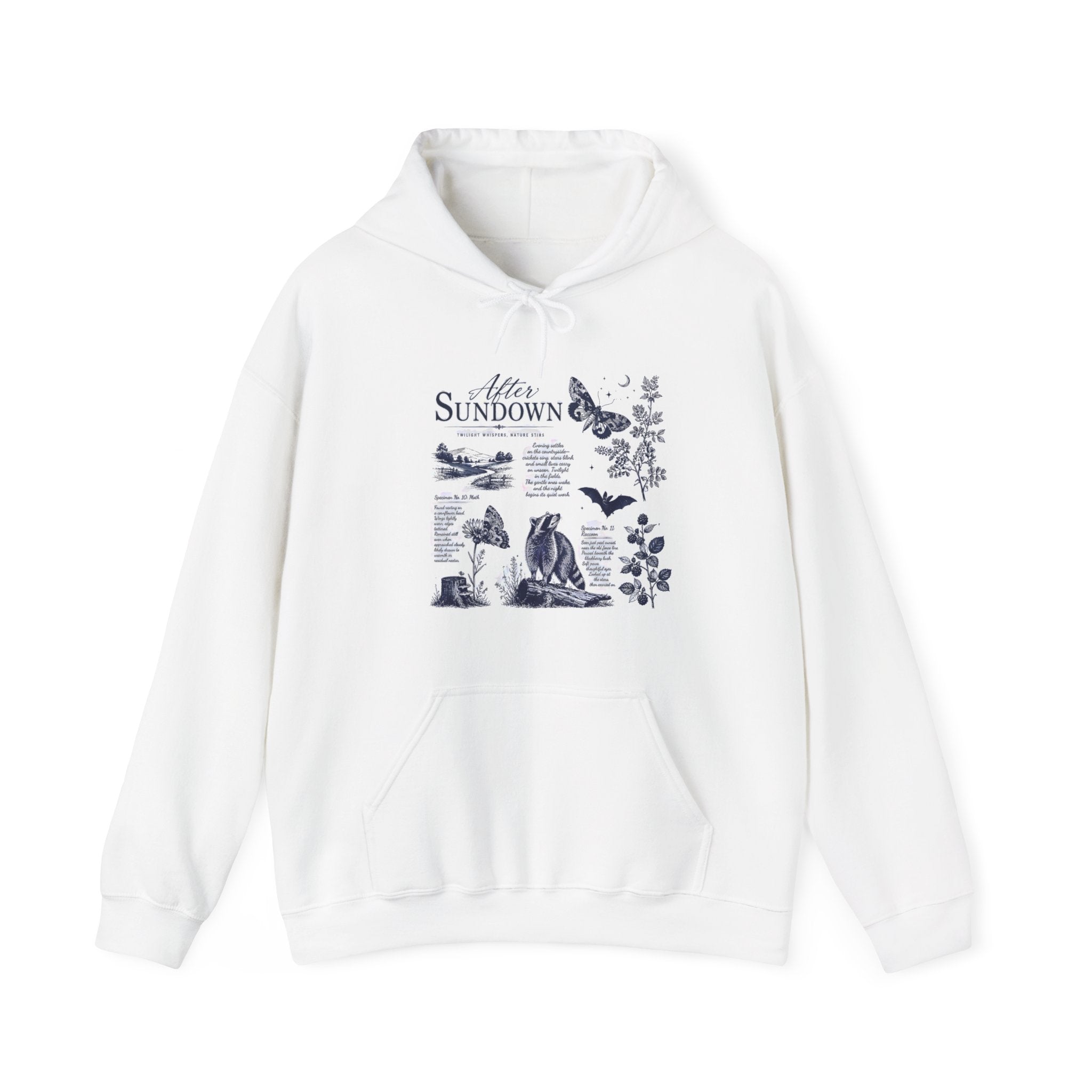 Sunset Foxes Hoodie — "After Sundown" Nature Graphic Pullover Secondary image