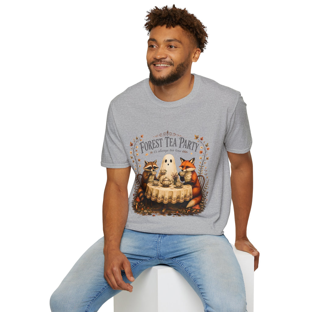 Forest Tea Party T-Shirt — Cute Woodland Animals Tea Time Graphic Tee