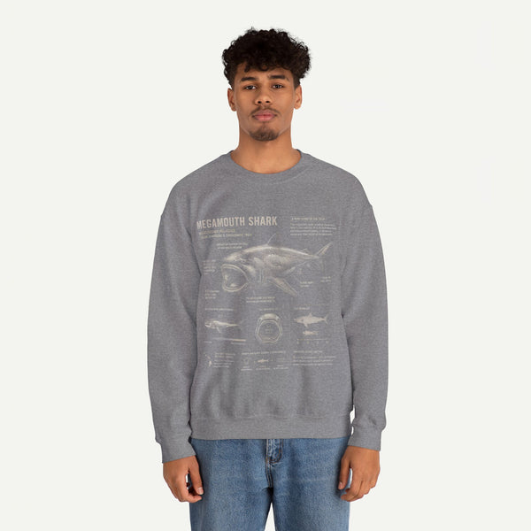 Megamouth Shark Anatomy Crewneck Sweatshirt