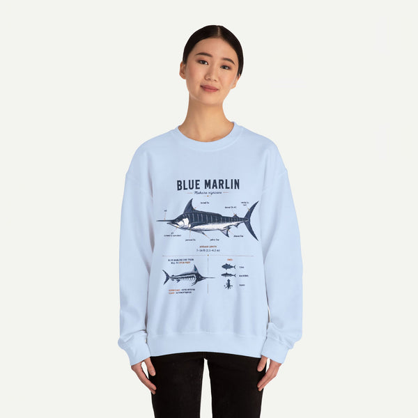 Blue Marlin Fish Anatomy Sweatshirt