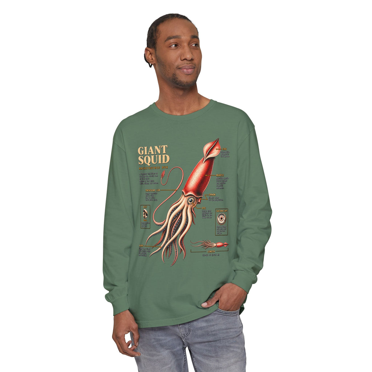 Giant Squid Anatomy Long Sleeve Tee