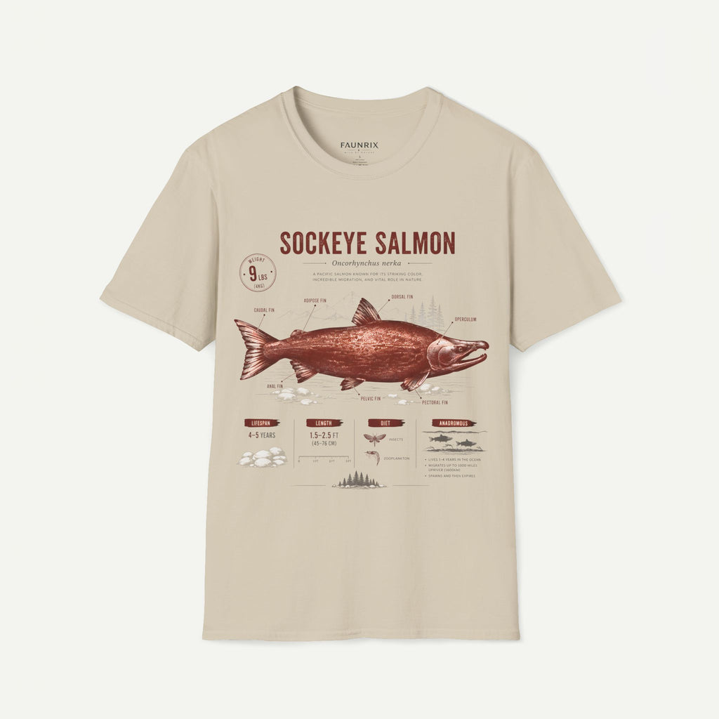 Sockeye Salmon T-Shirt — Vintage Fish Anatomy Tee