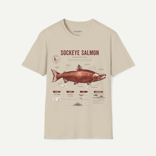Sockeye Salmon T-Shirt — Vintage Fish Anatomy Tee