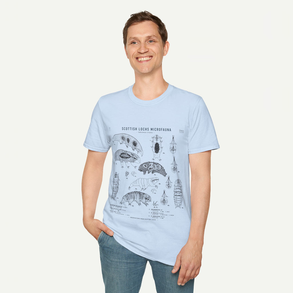 Tardigrade Anatomy Species Chart T-Shirt — Scientific Microfauna Illustration
