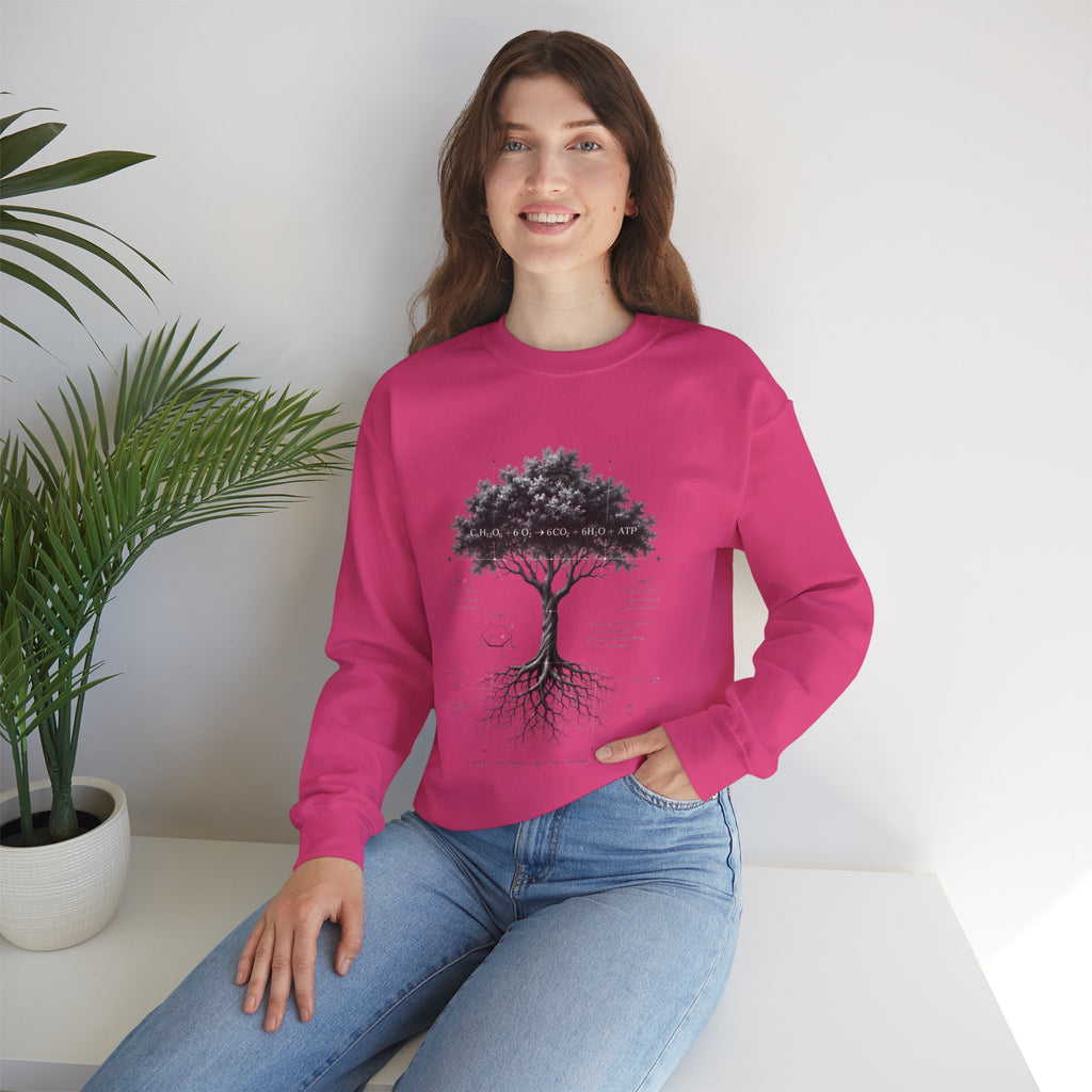 Tree of Life Crewneck Sweatshirt — Botanical Roots Illustration