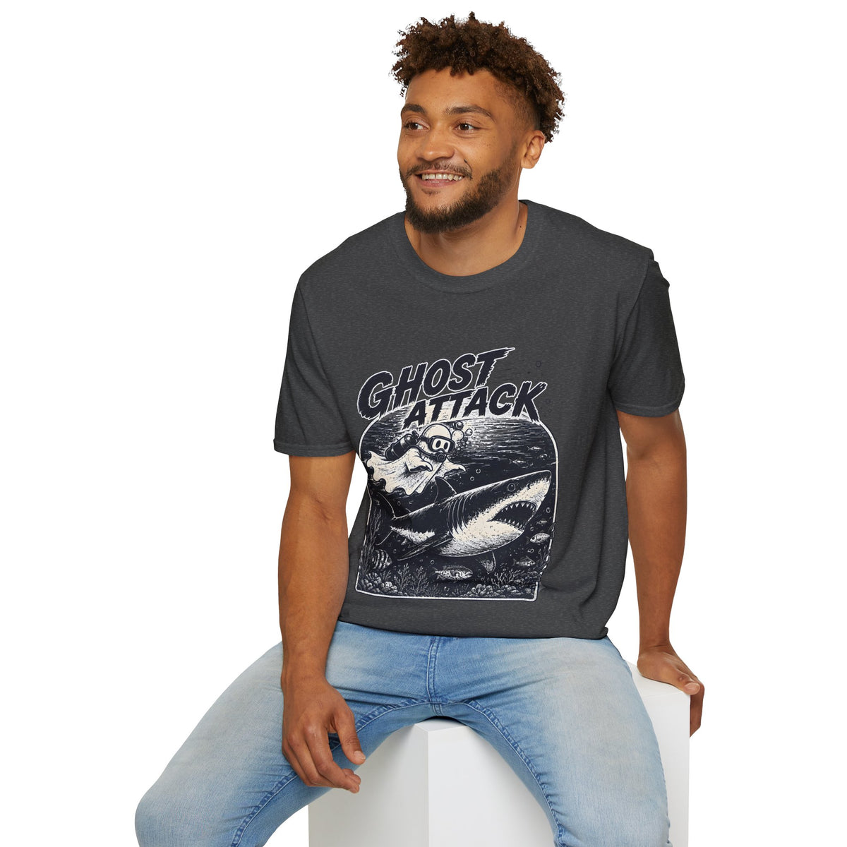 Ghost Attack T-Shirt — Vintage Horror Graphic Tee