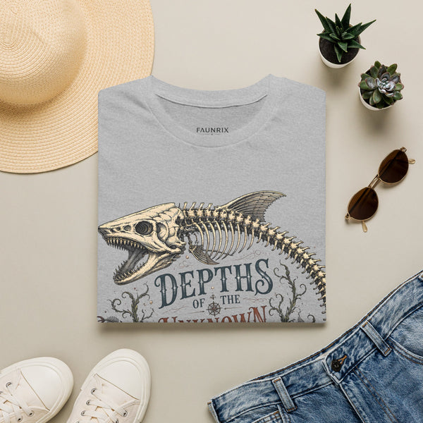 Depths of the Unknown Fish Skeleton T-Shirt