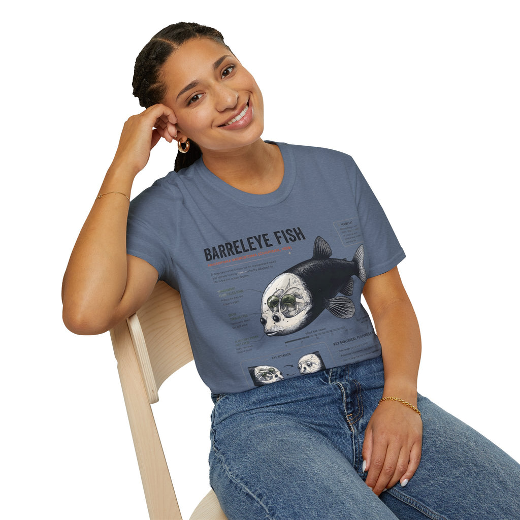 Barreleye Fish Anatomy T-Shirt — Deep Sea Biology Graphic Tee