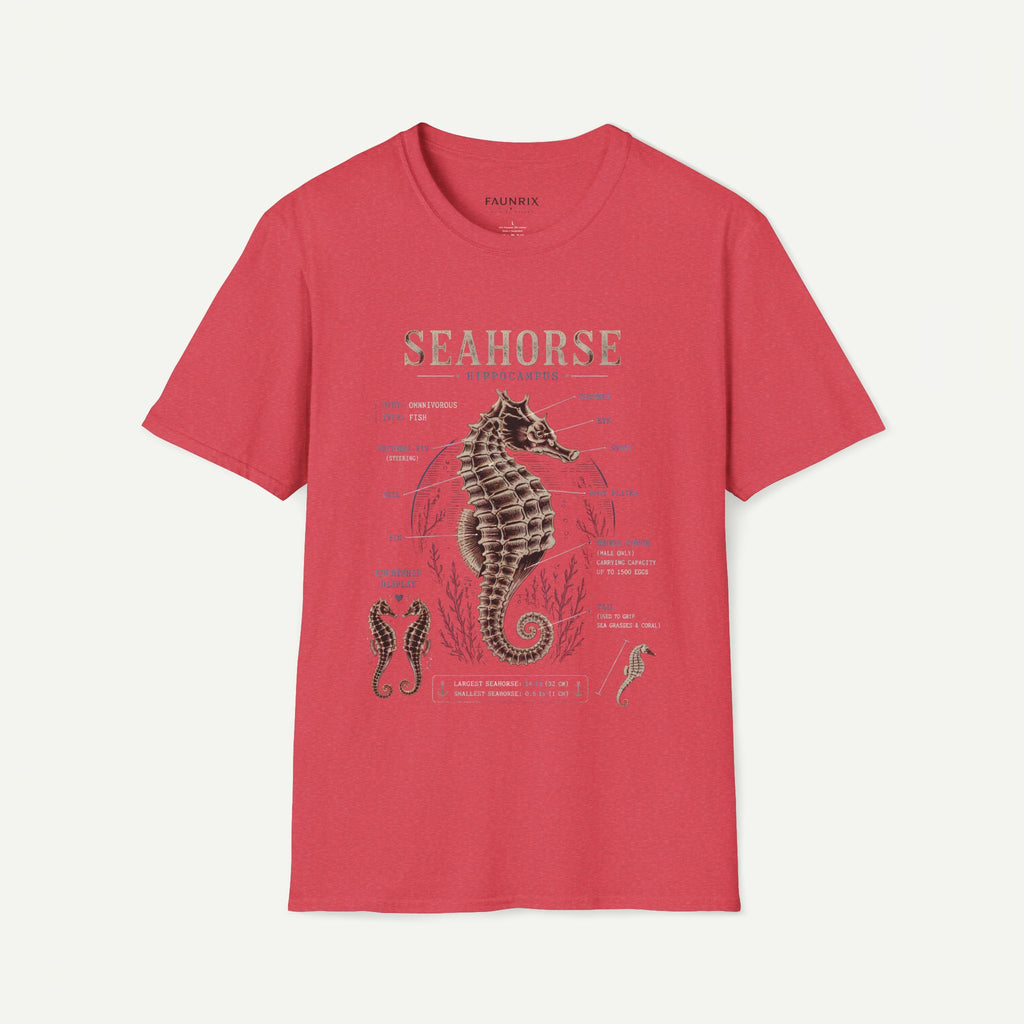 Seahorse Anatomy Tee — Vintage Marine Biology T-Shirt