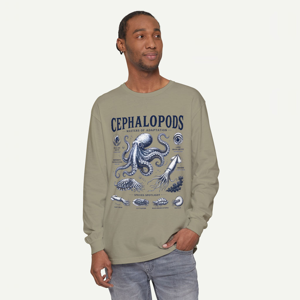 Cephalopods Illustration Long Sleeve Tee