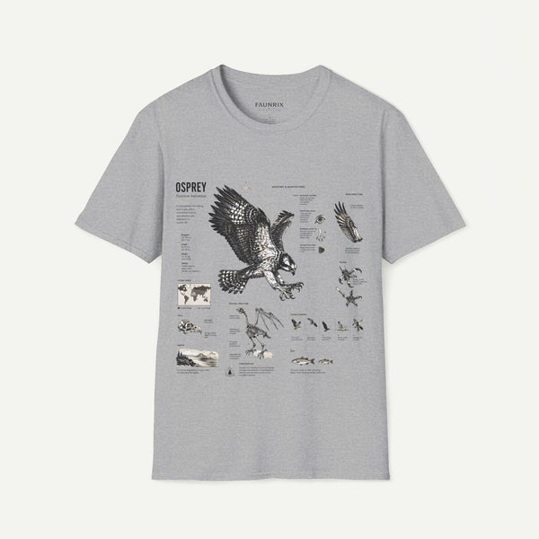 Osprey Anatomy T-Shirt — Vintage Bird Illustration Tee
