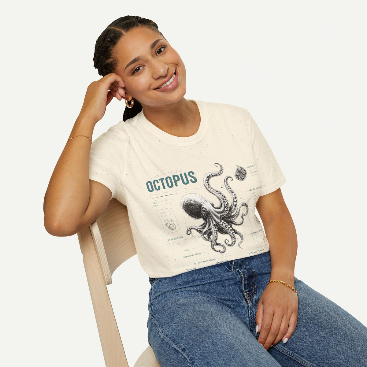 Octopus Anatomy Tee — Vintage Marine Illustration T-Shirt