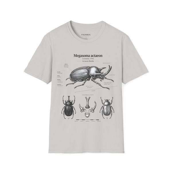 Beetle Anatomy T-Shirt — Megasoma actaeon Scientific Illustration Tee