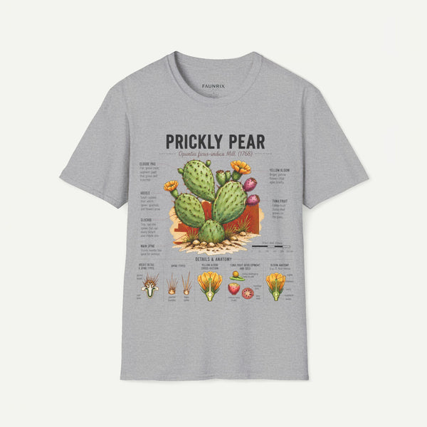 Prickly Pear Botanical T-Shirt — Vintage Cactus Illustration Tee