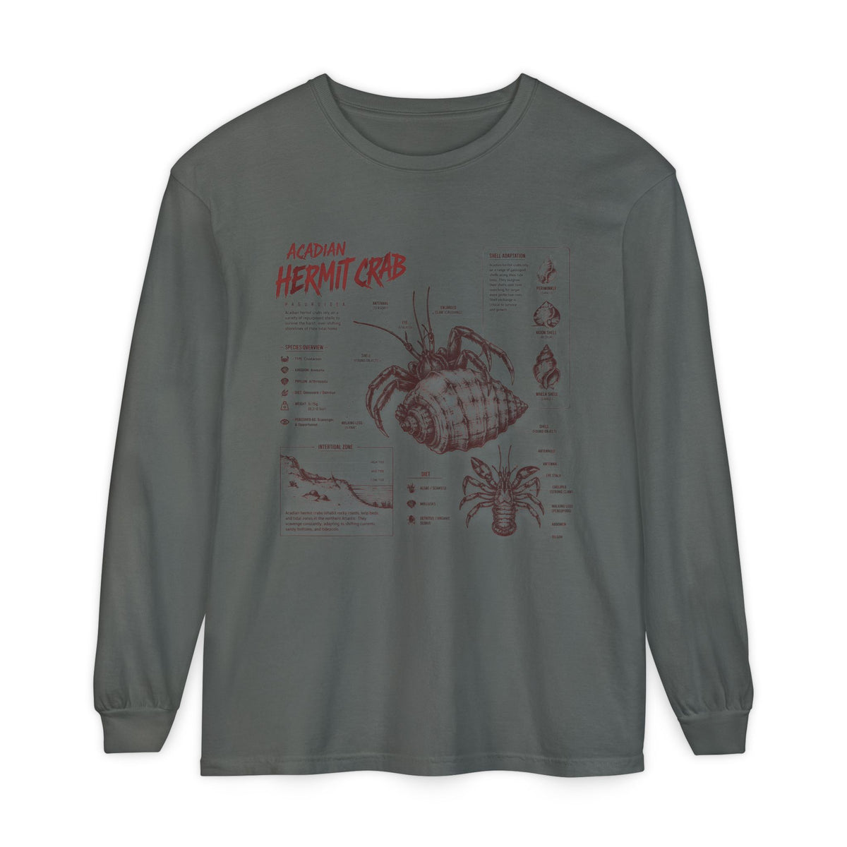 Hermit Crab Anatomy Long Sleeve Tee
