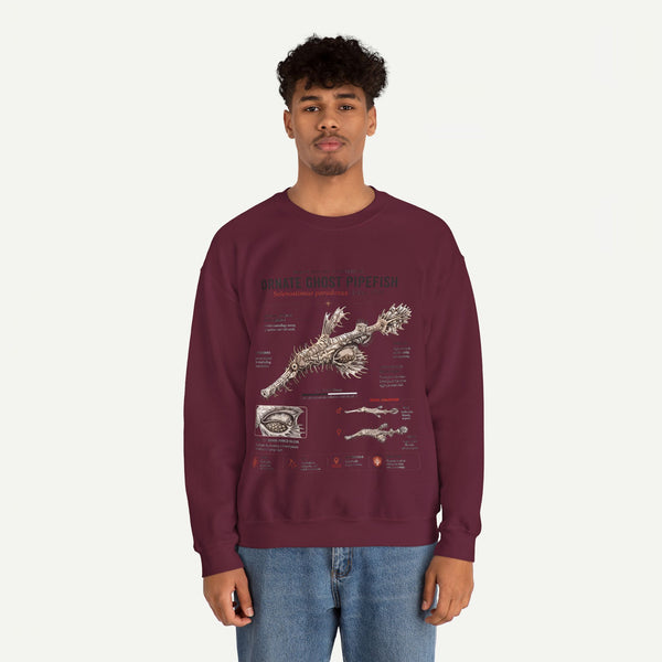 Ornate Ghost Pipefish Anatomy Sweatshirt