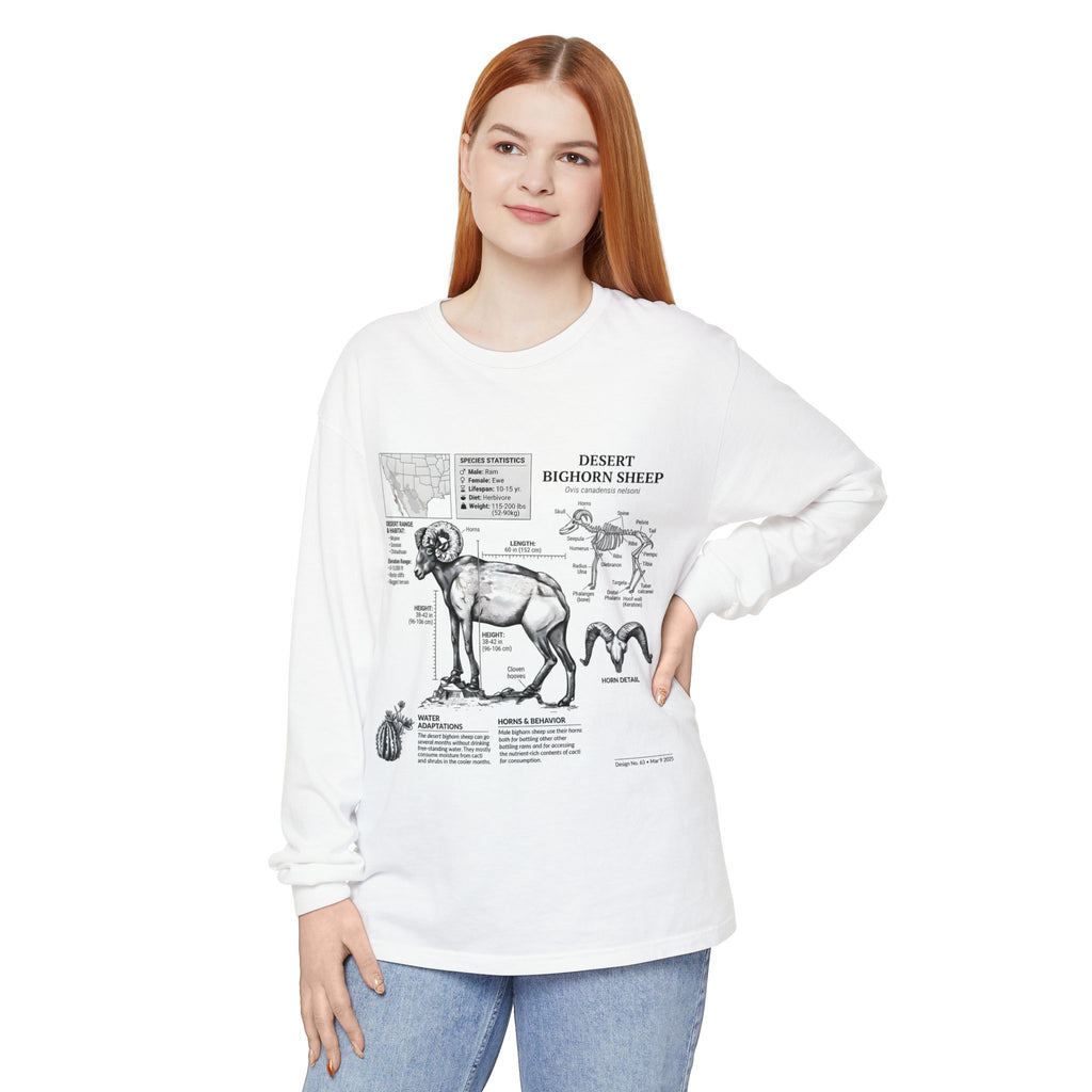 Desert Bighorn Sheep Diagram Long Sleeve T-Shirt