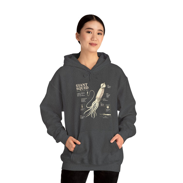 Giant Squid Hoodie – Minimal Nautical Illustration Sweatshirt