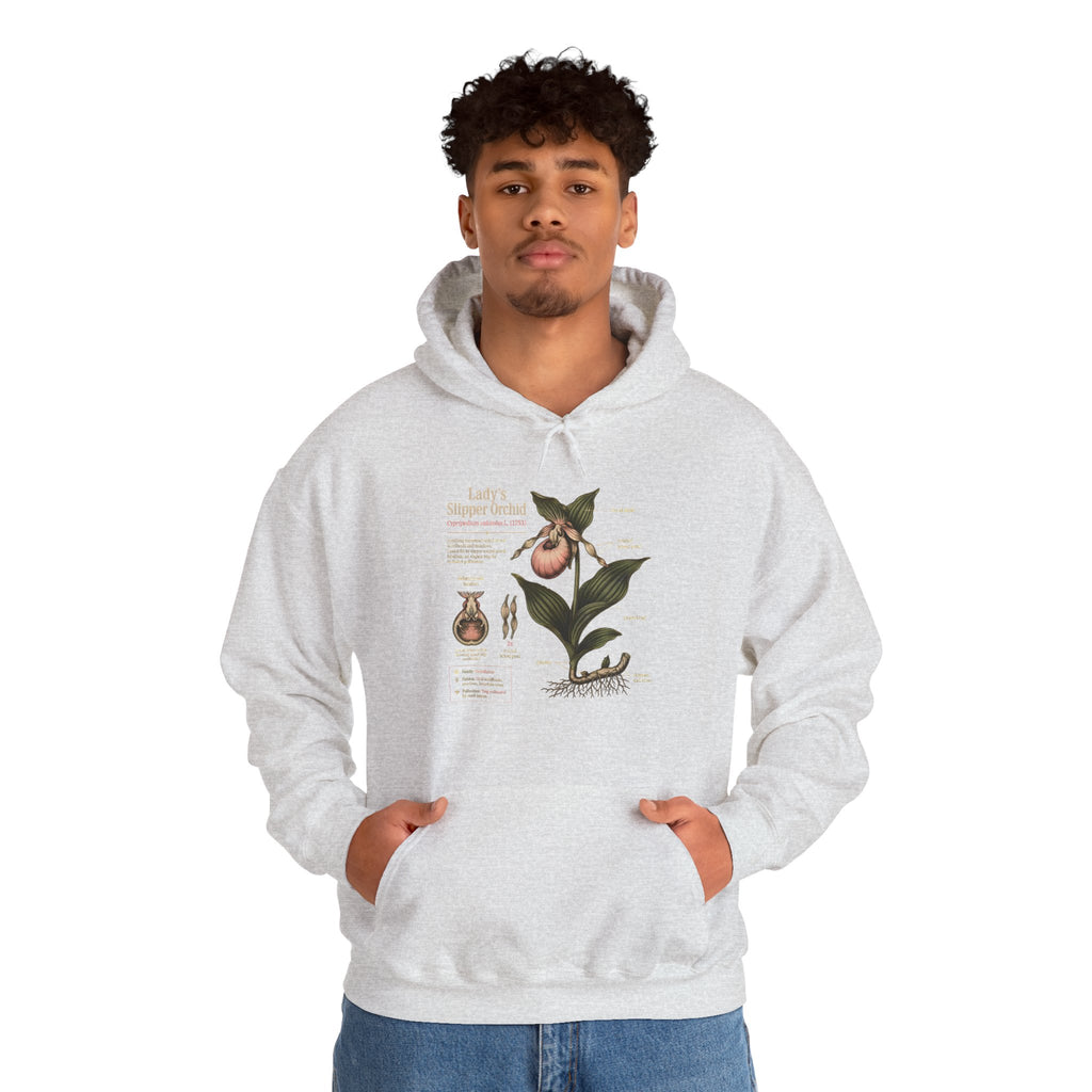 Botanical Peach Illustration Hoodie — Vintage Botanical Chart Sweatshirt