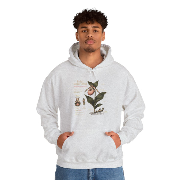 Botanical Peach Illustration Hoodie — Vintage Botanical Chart Sweatshirt