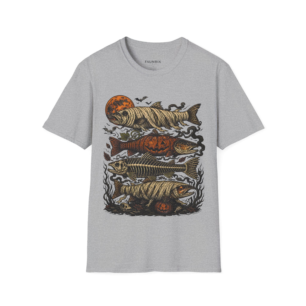 Halloween Pumpkin Fish T-Shirt — Spooky Koi Graphic Tee