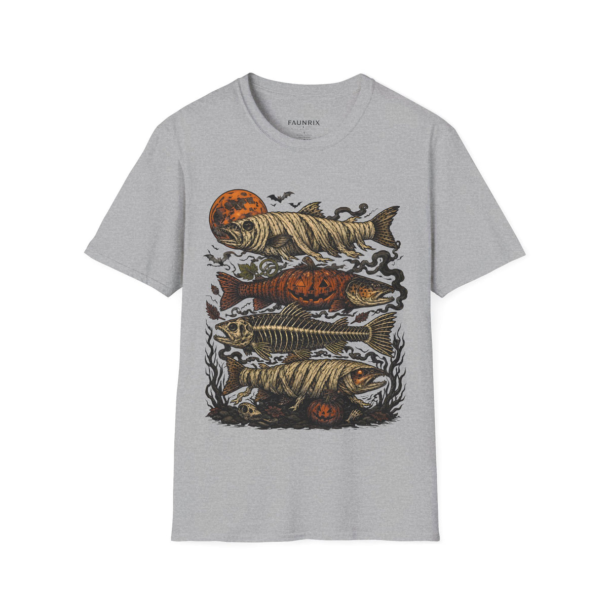 Halloween Pumpkin Fish T-Shirt — Spooky Koi Graphic Tee