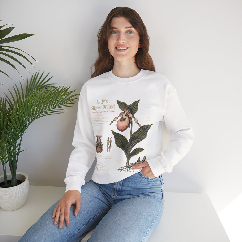 Lady's Slipper Orchid Botanical Sweatshirt
