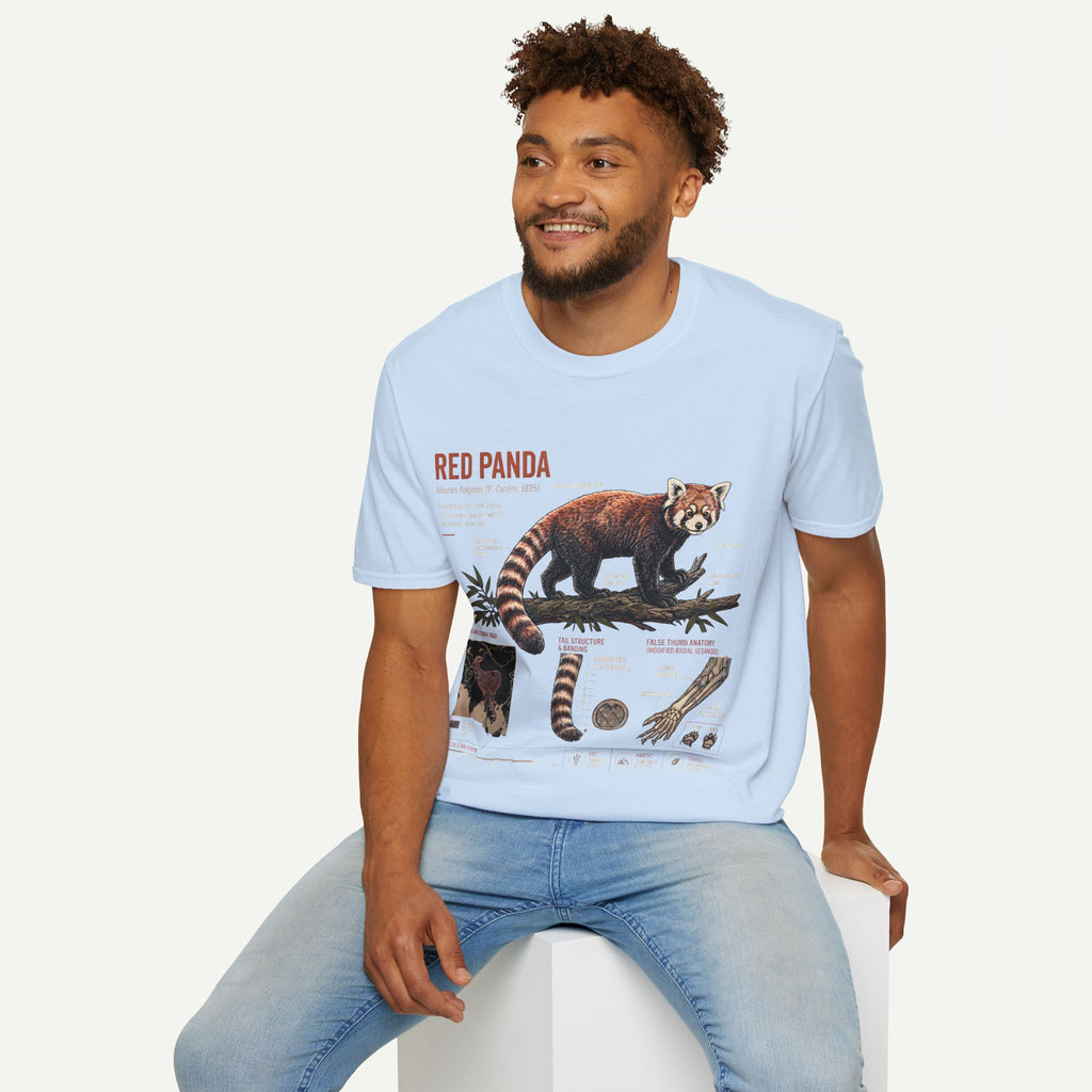 Red Panda Anatomy T-Shirt — Vintage Wildlife Graphic Tee