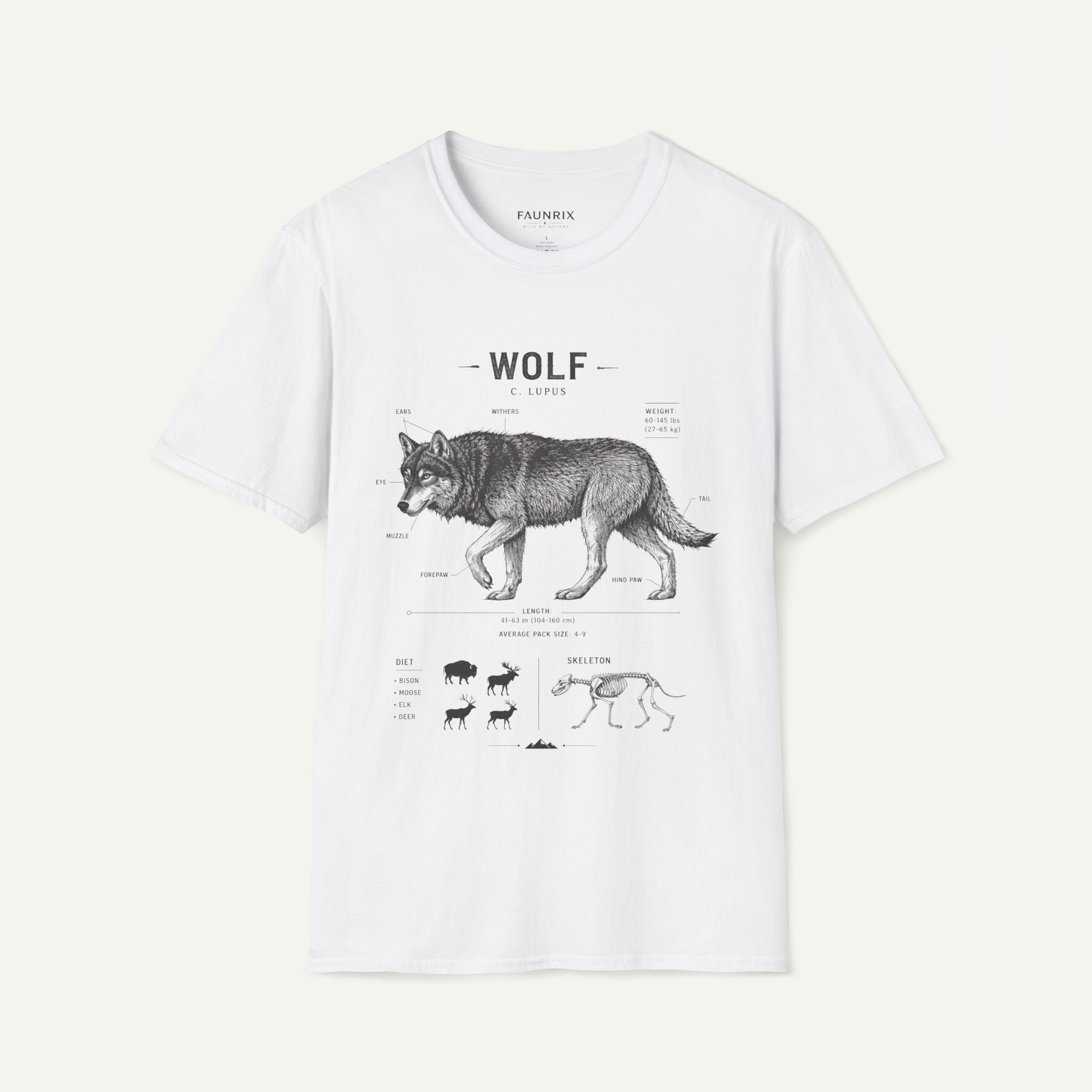 Wolf Anatomy T-Shirt — Vintage Scientific Illustration Tee Secondary image
