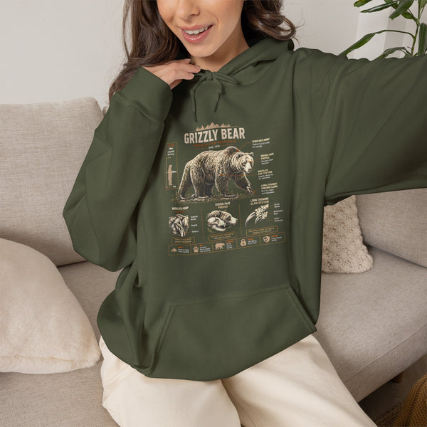 Hoodie — Vintage Bear Anatomy Graphic Hoodie