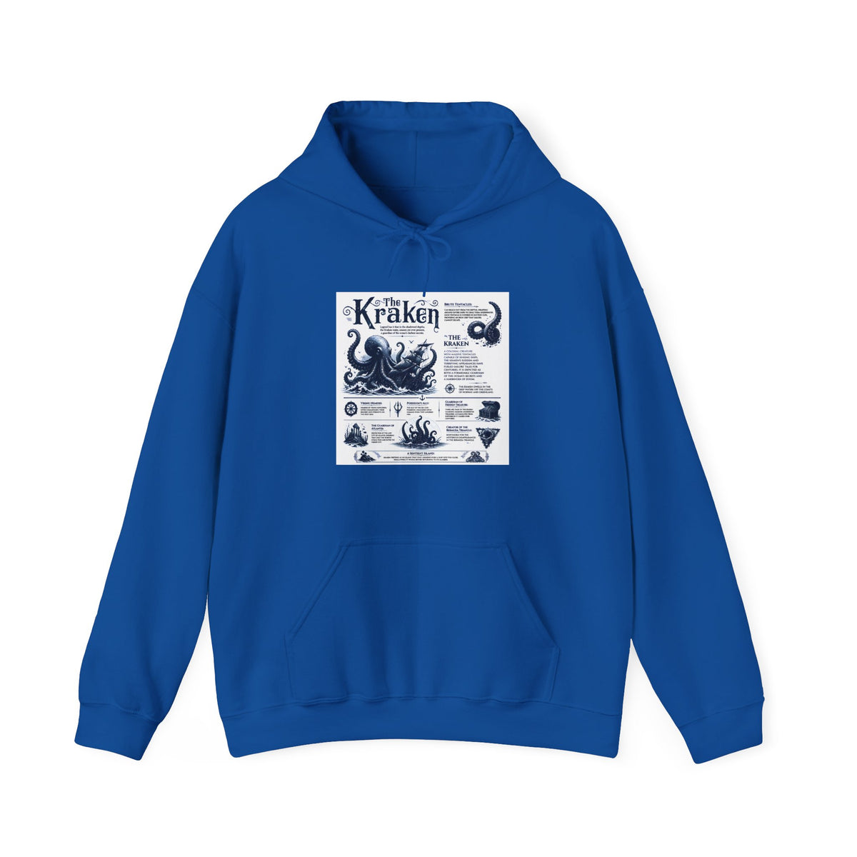 Kraken Nautical Hoodie – Vintage Sea Monster Diagram Sweatshirt