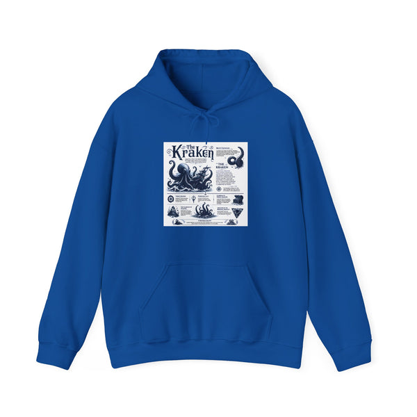 Kraken Nautical Hoodie – Vintage Sea Monster Diagram Sweatshirt