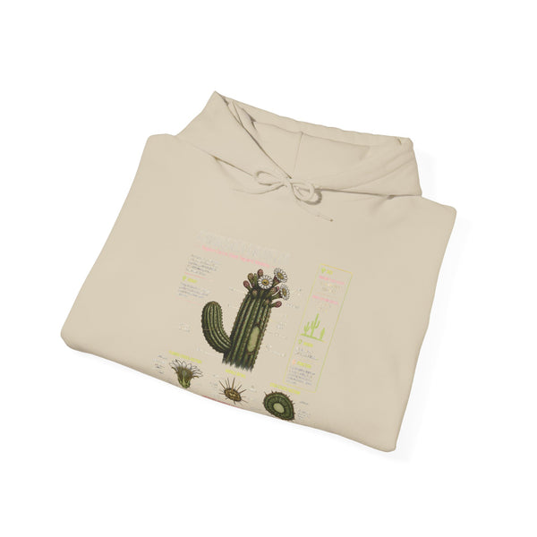 Cactus Anatomy Hoodie — Botanical Saguaro Diagram Sweatshirt