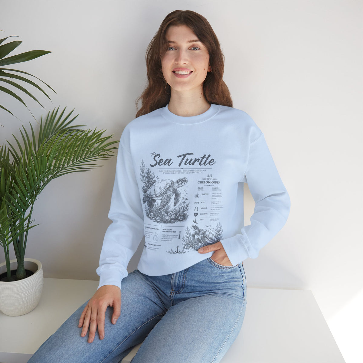 Sea Turtle Anatomy Crewneck Sweatshirt