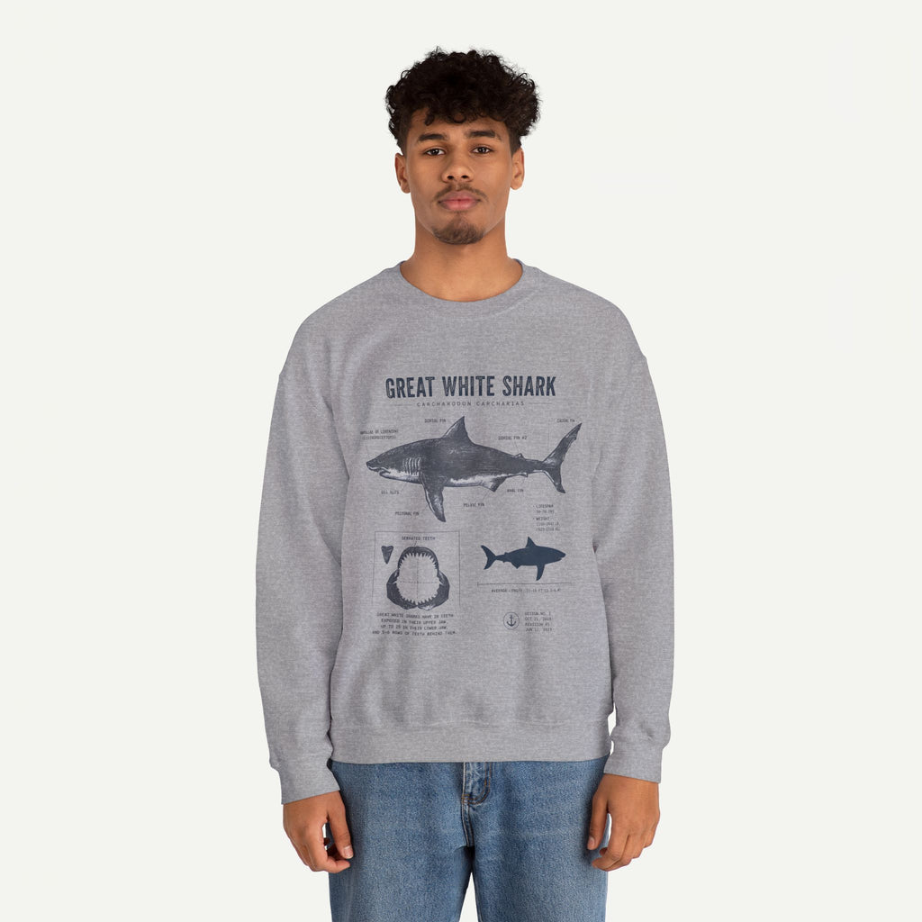 Great White Shark Anatomy Sweatshirt