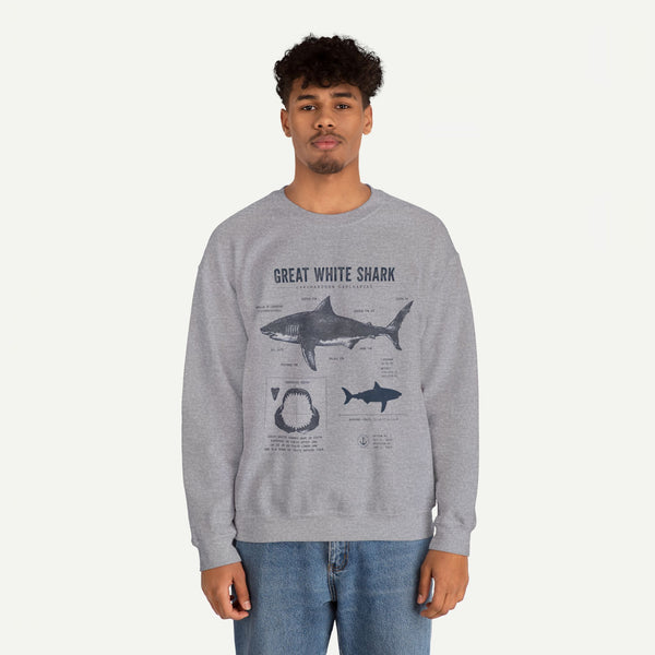 Great White Shark Anatomy Sweatshirt