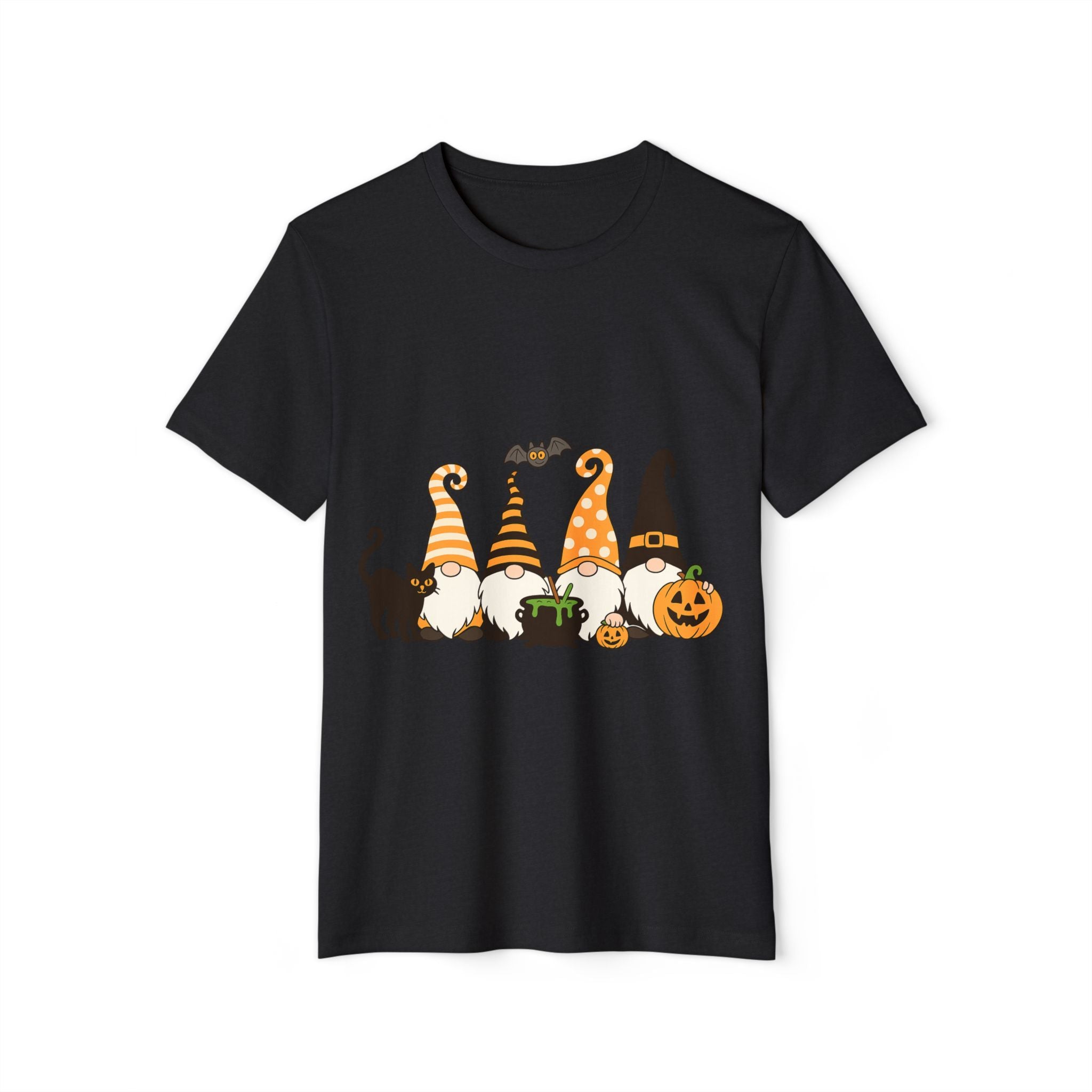 Halloween Gnome T-Shirt — Cute Spooky Gnomes, Pumpkins & Black Cat Tee
