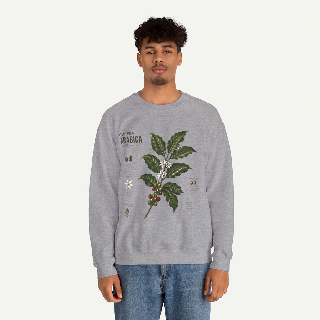 Coffee Arabica Botanical Print  Crewneck Sweatshirt