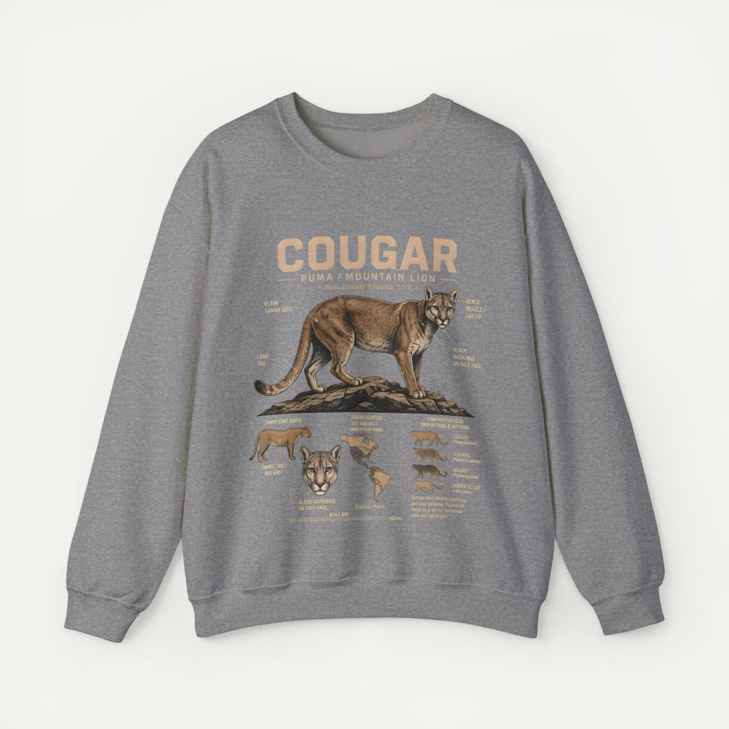 Cougar Anatomy Sweatshirt – Puma / Mountain Lion Educational Crewneck