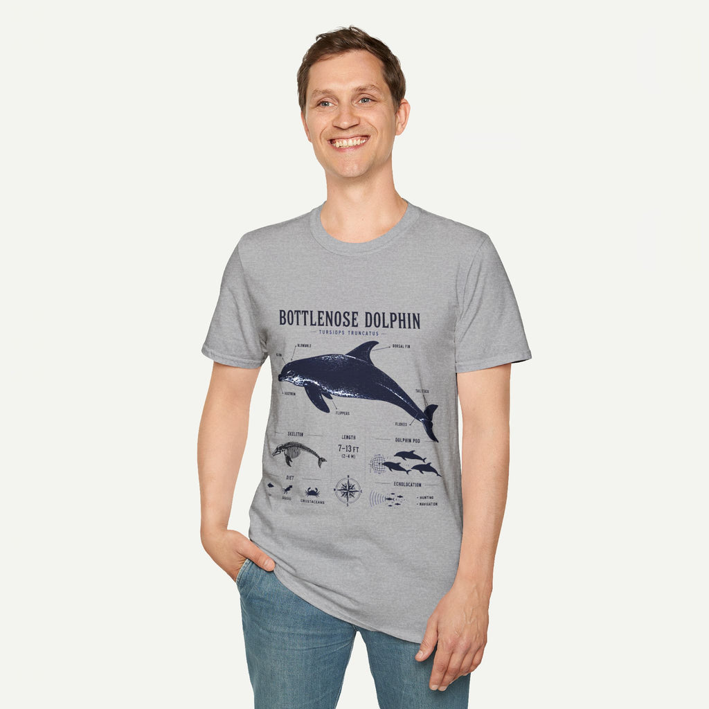 Bottlenose Dolphin Anatomy Tee – Illustrated Marine Life T-Shirt