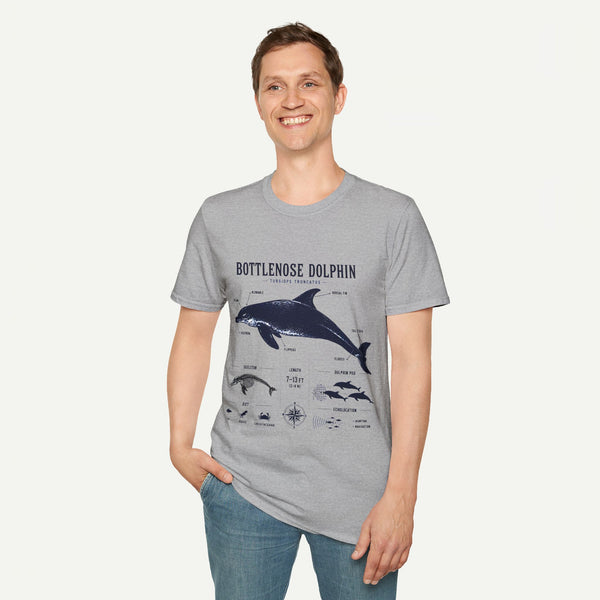 Bottlenose Dolphin Anatomy Tee – Illustrated Marine Life T-Shirt