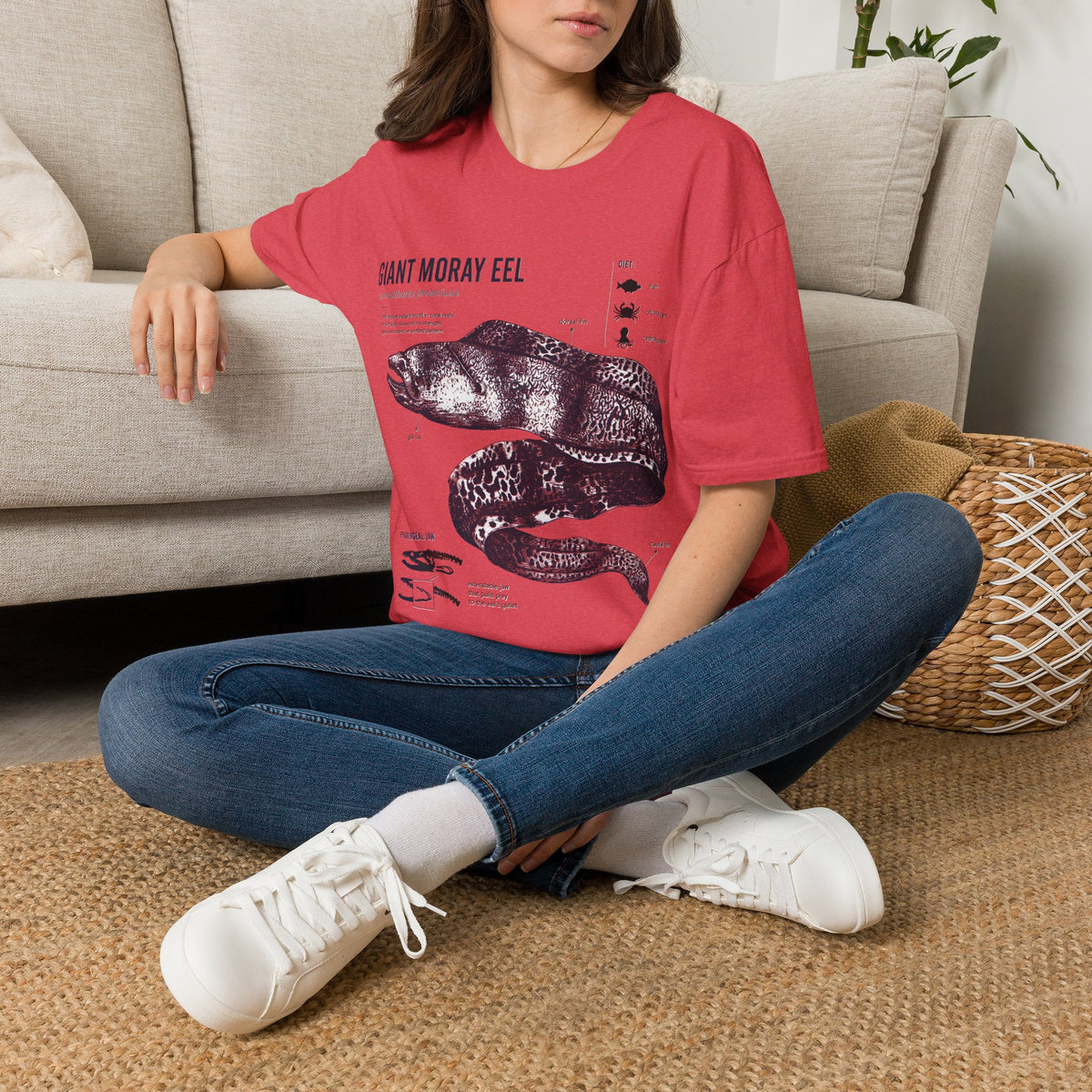 Moray Eel Anatomy Graphic T-Shirt — Vintage Scientific Illustration Tee
