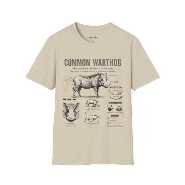 Common Warthog Anatomy T-Shirt — Vintage Wildlife Graphic Tee