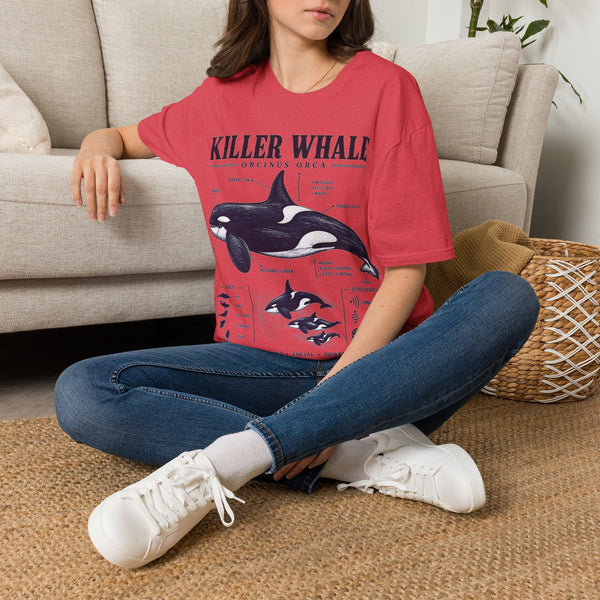 Killer Whale Diagram T-Shirt — Orcinus Orca Marine Life Graphic Tee